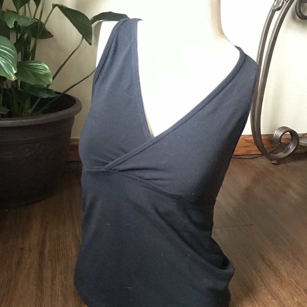 Lululemon Black Fabric and Mesh Tank Top
